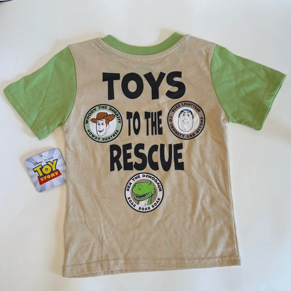 Disney Toy Story Toddler T-Shirt Size 3T Kids Woody & Buzz Tee Short Sleeve NWT - Picture 3 of 5